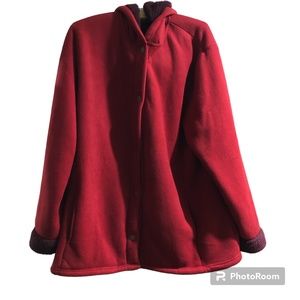 Cuddl Duds Fleece Bonded Sherpa Snap Front Jacket